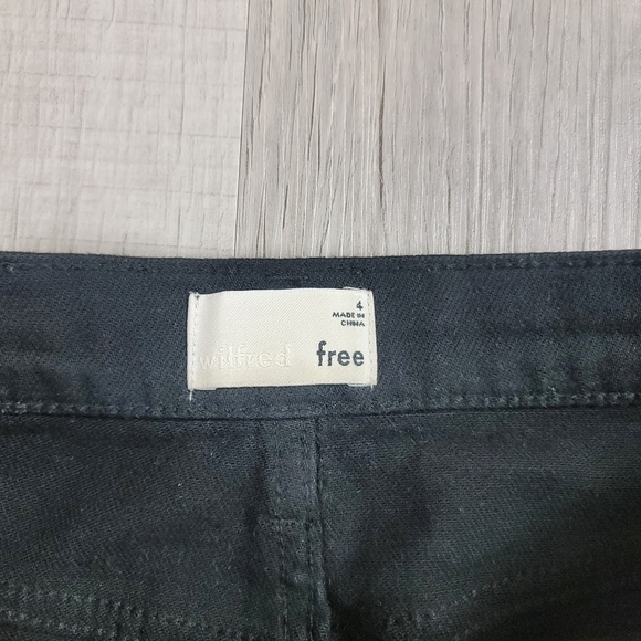 Wilfred Free Tanit Denim Raw Hem Skirt Black - Picture 5 of 8